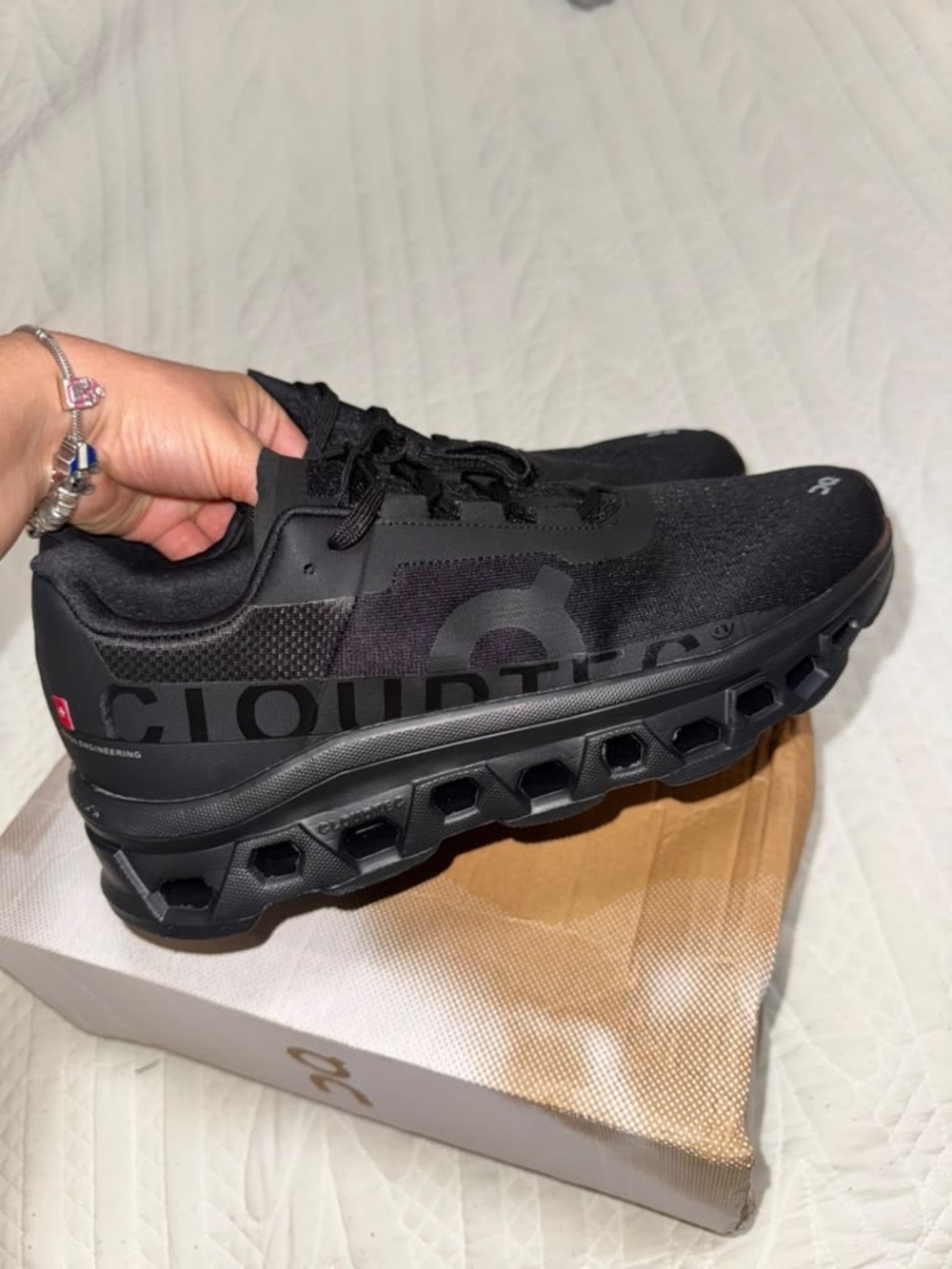 On Running Black Men's Cloudtec Athletic Running Shoes